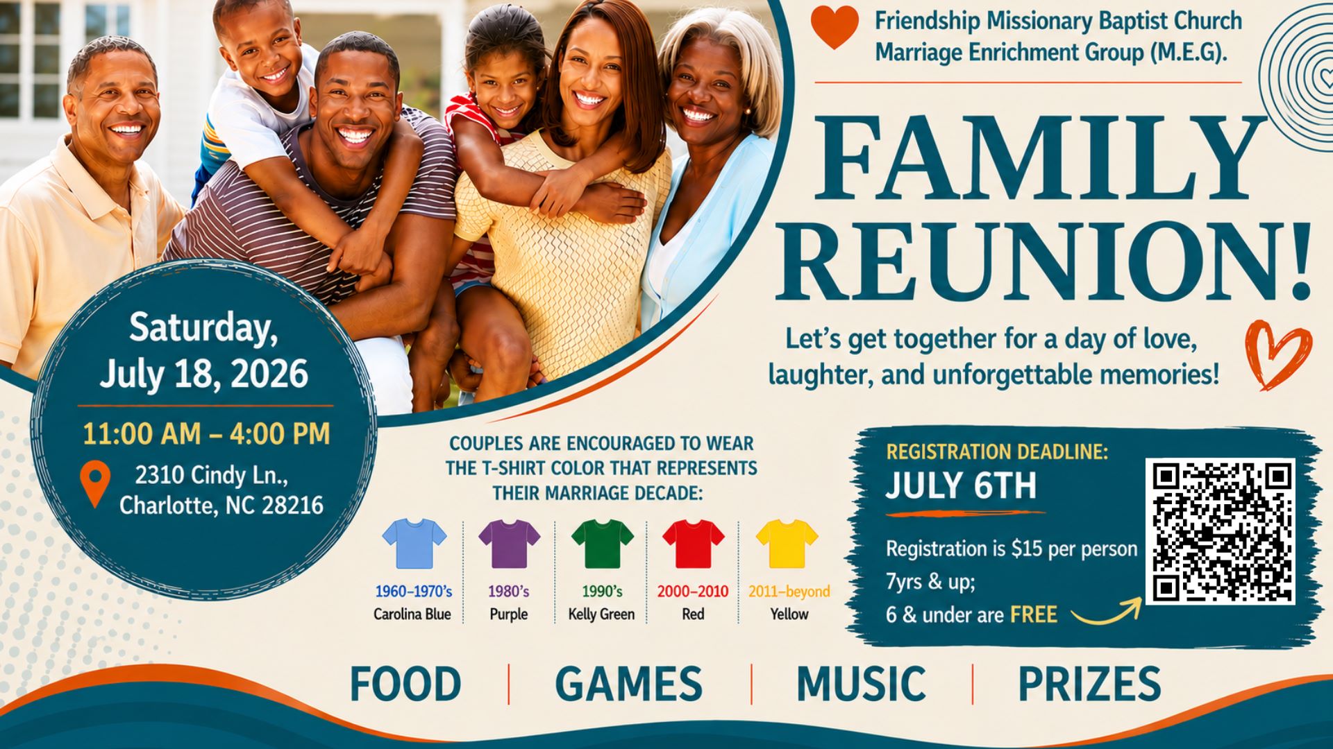 Marriage Enrichment Group presents Family Reunion